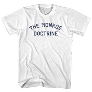 The Monroe Doctrine Womens Cotton Junior Cut T-Shirt - White