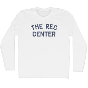 The Rec Center Adult Cotton Long Sleeve T-shirt - White