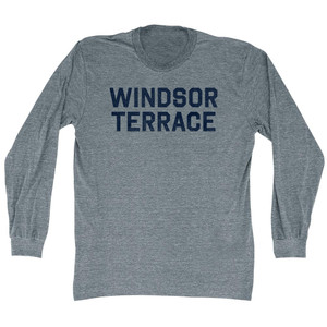 Windsor Terrace Adult Tri-Blend Long Sleeve T-shirt - Athletic Grey