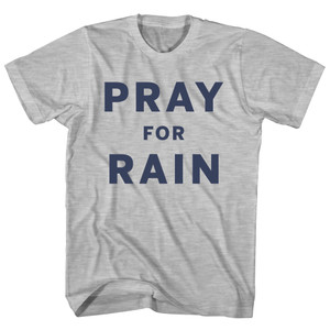 Pray For Rain Womens Cotton Junior Cut T-Shirt - Grey Heather