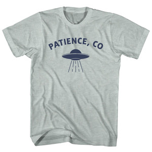 Patience, Co Ufo Alien Abduction Adult Tri-Blend T-shirt - Athletic Cool Grey Patience, Co Ufo Alien Abduction Adult Tri-Blend T-shirt - Athletic Cool Grey