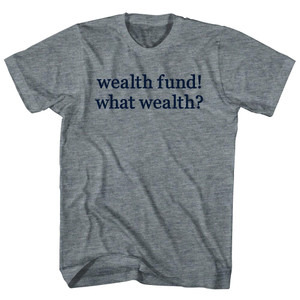 Wealth Fund! What Wealth Rage Font Adult Tri-Blend T-shirt - Athletic Grey