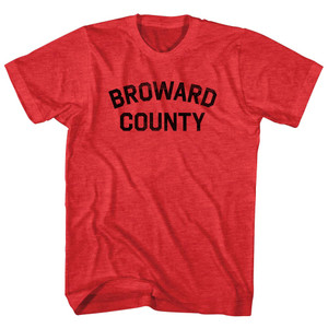 Broward County Adult Tri-Blend T-shirt - Athletic Red