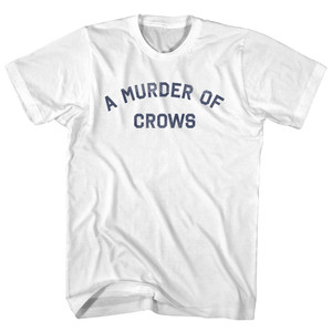 A Murder of Crows Womens Cotton Junior Cut T-Shirt - White