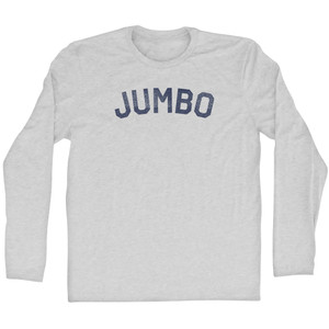 Jumbo Adult Cotton Long Sleeve T-shirt - Grey Heather