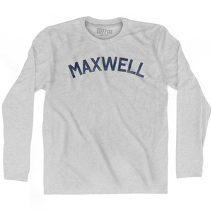 MAXWELL Adult Cotton Long Sleeve T-shirt - Grey Heather