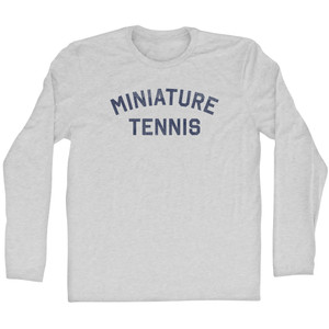 Miniature Tennis Adult Cotton Long Sleeve T-shirt - Grey Heather