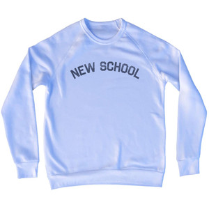 New School Adult Tri-Blend Sweatshirt - White