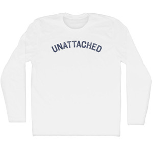 Unattached Adult Cotton Long Sleeve T-shirt - White