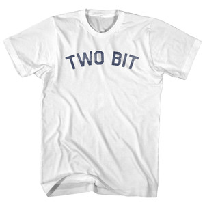 Two Bit Womens Cotton Junior Cut T-Shirt - White