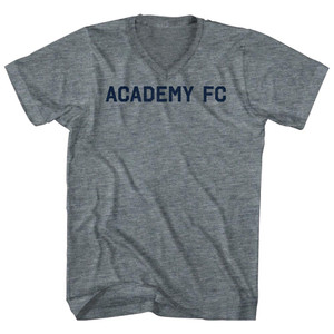 Academy FC Adult Tri-Blend V-neck T-shirt - Athletic Grey
