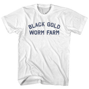 Black Gold Worm Farm Womens Cotton Junior Cut T-Shirt - White