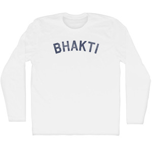 Bhakti Adult Cotton Long Sleeve T-shirt - White