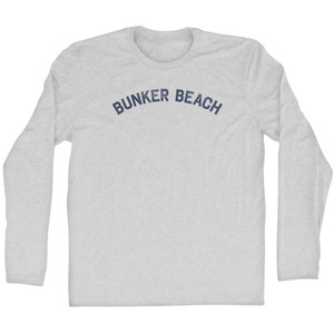 Bunker Beach Adult Cotton Long Sleeve T-shirt - Grey Heather