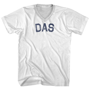 Das Adult Cotton V-neck T-shirt - White