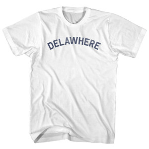 Delawhere Womens Cotton Junior Cut T-Shirt - White