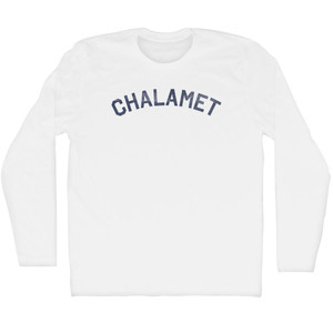 Chalamet Adult Cotton Long Sleeve T-shirt - White