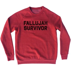 Fallujah Survivor Adult Tri-Blend Sweatshirt - Red Heather