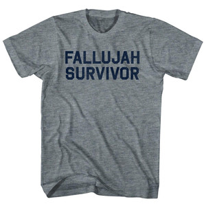 Fallujah Survivor Womens Tri-Blend Junior Cut T-Shirt - Athletic Grey Fallujah Survivor Womens Tri-Blend Junior Cut T-Shirt - Athletic Grey