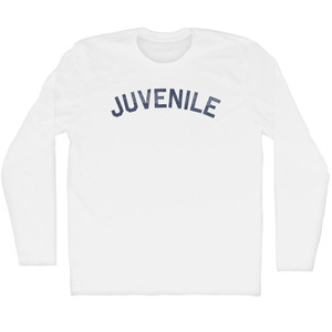 Juvenile Adult Cotton Long Sleeve T-shirt - White