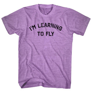 I'm Learning To Fly Adult Tri-Blend T-shirt - Athletic Purple