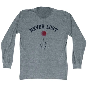 Never Lost Sperm Race Adult Tri-Blend Long Sleeve T-shirt - Athletic Grey