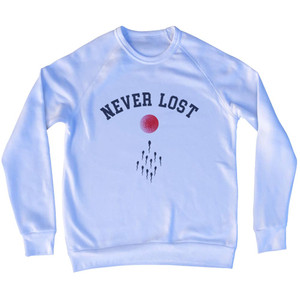 Never Lost Sperm Race Adult Tri-Blend Sweatshirt - White