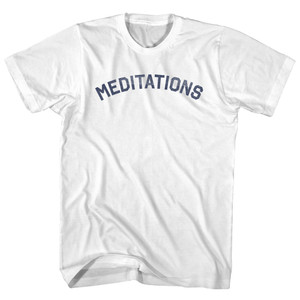 Meditations Womens Cotton Junior Cut T-Shirt - White