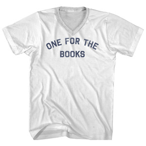 One For The Books Adult Cotton V-neck T-shirt - White