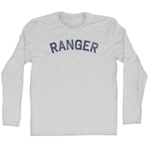 Ranger Adult Cotton Long Sleeve T-shirt - Grey Heather