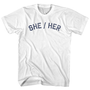 She Her Youth Cotton T-shirt - White