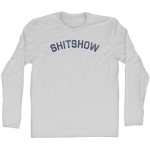Shitshow Adult Cotton Long Sleeve T-shirt - Grey Heather