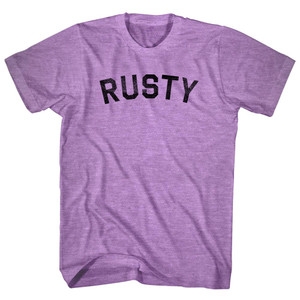 Rusty Adult Tri-Blend T-shirt - Athletic Purple