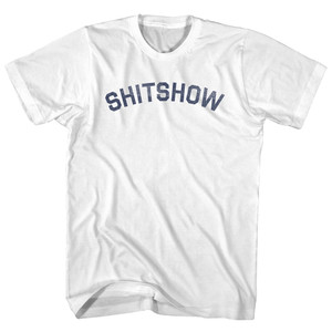 Shitshow Womens Cotton Junior Cut T-Shirt - White