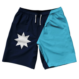 Minnesota New Flag Shorts 10" Swim Shorts Made in USA - Dark cyan & Navy Minnesota New Flag Shorts 10" Swim Shorts Made in USA - Dark cyan & Navy