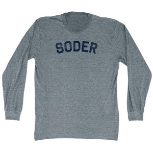 Soder Adult Tri-Blend Long Sleeve T-shirt - Athletic Grey
