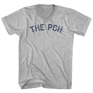 The PCH Adult Cotton V-neck T-shirt - Grey Heather