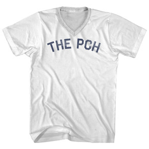 The PCH Adult Cotton V-neck T-shirt - White