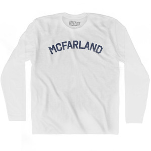 McFARLAND Adult Cotton Long Sleeve T-shirt - White