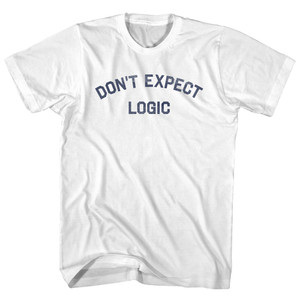 Don't Expect Logic Womens Cotton Junior Cut T-Shirt - White
