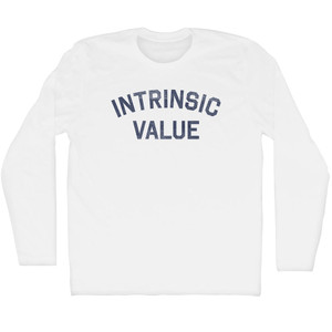 Intrinsic Value Adult Cotton Long Sleeve T-shirt - White