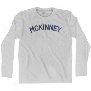 McKINNEY Adult Cotton Long Sleeve T-shirt - Grey Heather