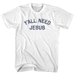 Y'All Need Jesus Youth Cotton T-shirt - White Y'All Need Jesus Youth Cotton T-shirt - White