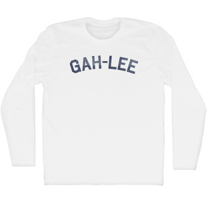 Gah-Lee Adult Cotton Long Sleeve T-shirt - White