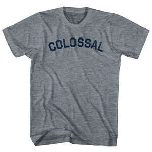 Colossal Womens Tri-Blend Junior Cut T-Shirt - Athletic Grey