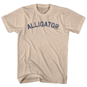 Alligator Adult Cotton T-shirt - Creme