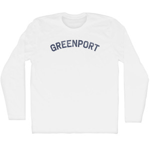 Greenport Adult Cotton Long Sleeve T-shirt - White