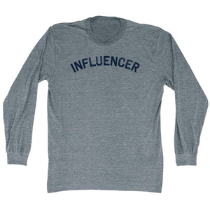 Influencer Adult Tri-Blend Long Sleeve T-shirt - Athletic Grey