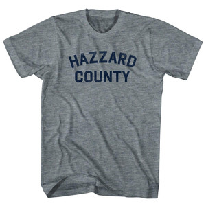 Hazzard County Womens Tri-Blend Junior Cut T-Shirt - Athletic Grey