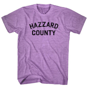 Hazzard County Adult Tri-Blend T-shirt - Athletic Purple